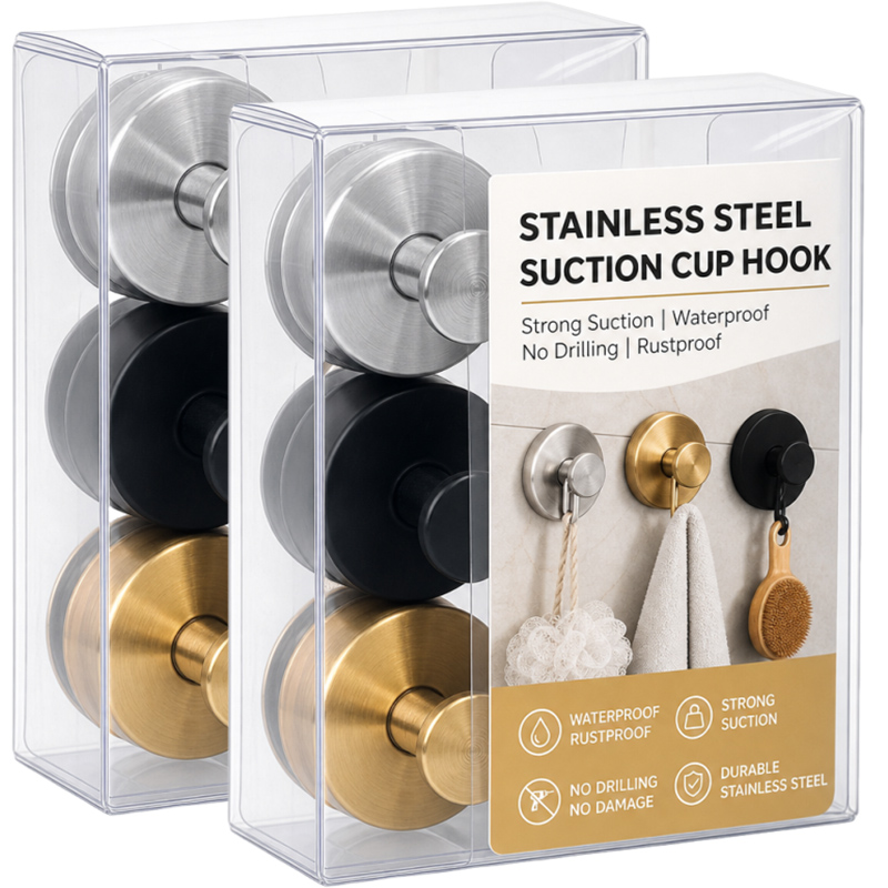 Towel Bar Stainless - Stainless Steel Suction Cup Hooks Punch-free