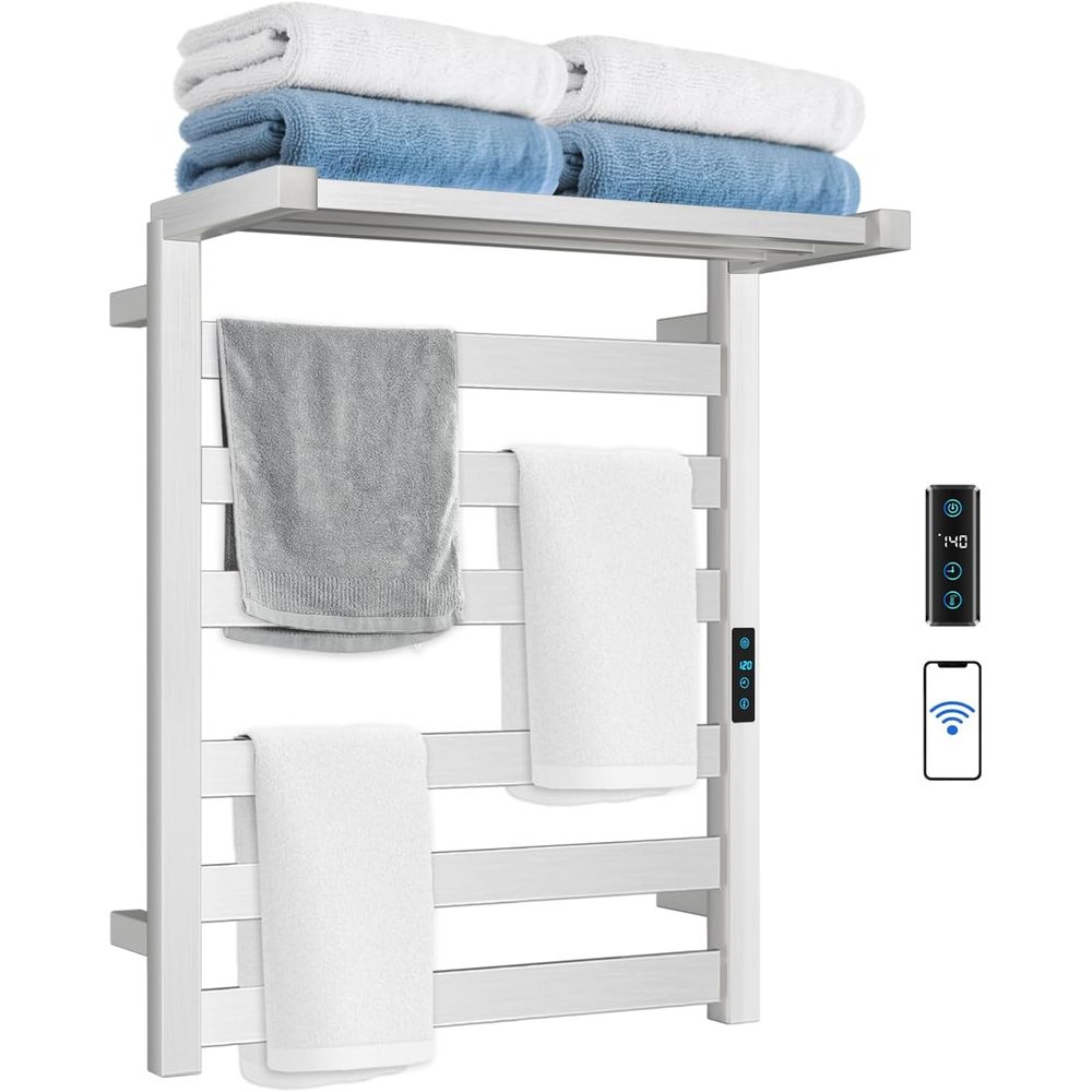 Towel Warmer Electric - Wall-Mounted Electric Towel Warmer with Adjustable