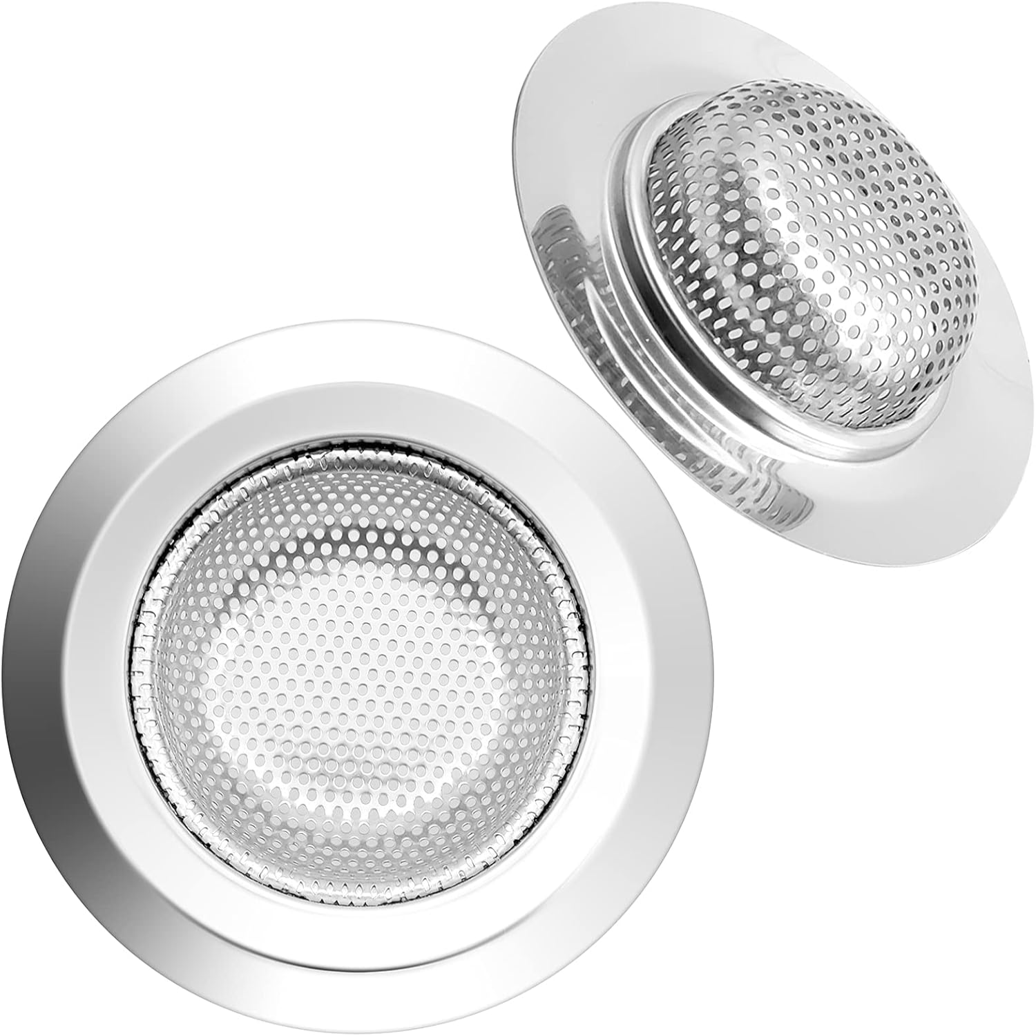 Drain Hair Catcher - 2Pcs Kitchen Sink Drain Strainer, 3.5in