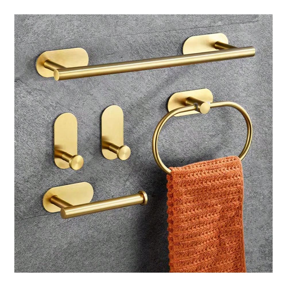 Toilet Paper Holder - 5pcs Set Stainless Steel Bathroom Towel