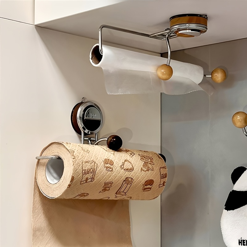 Home Bathroom Paper Towel Holder - Suction Cup Kitchen Paper Towel Holder