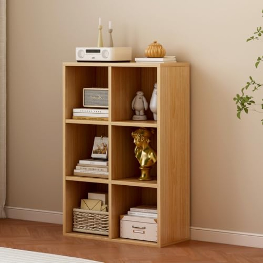 Home & Bathroom Building Products Pte Ltd Reviews - 6-Cube Storage Shelf Bookcase - Wooden