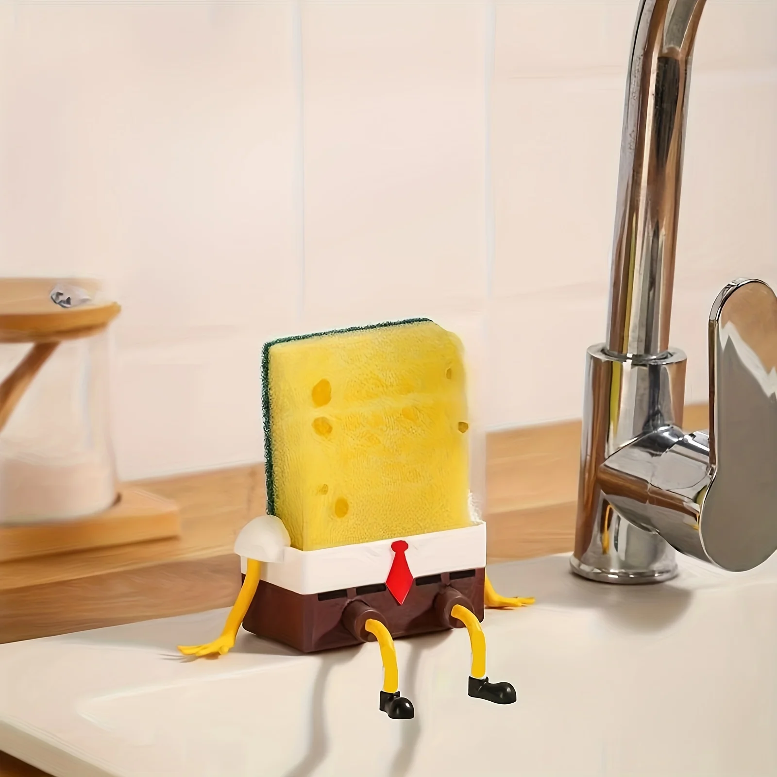 Home Kitchen Bathroom Marketing - 1pc Cartoon Sponge Drain Rack -