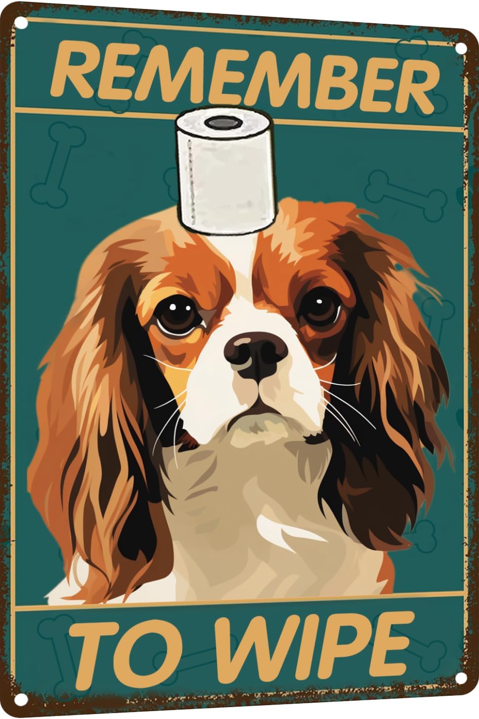 Home Bathroom Signs - Vintage Metal Tin Sign Cavalier King