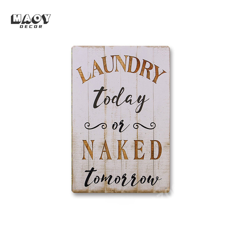 Slogan Metal Tin Sign Laundry  - Home Bathroom Signs บทวิจารณ์และราคา
