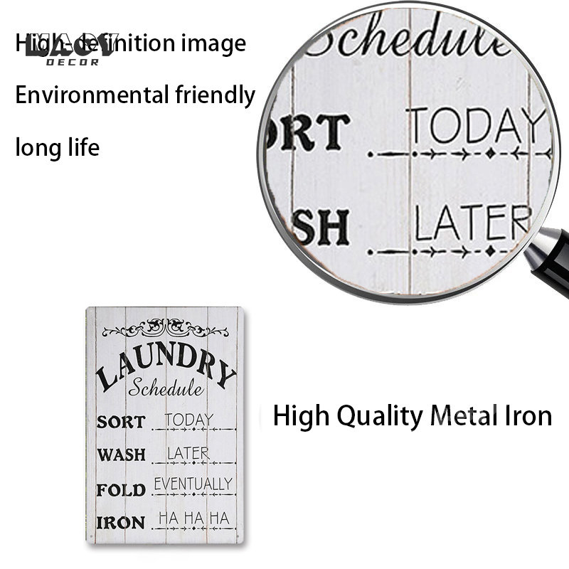 Slogan Metal Tin Sign Laundry  - Home Bathroom Signs บทวิจารณ์และราคา