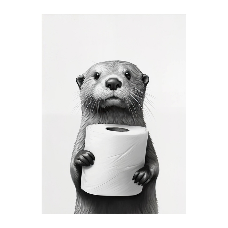 Cute Animals Toilet Paper Livi - Home Bathroom Wallpaper บทวิจารณ์และราคา