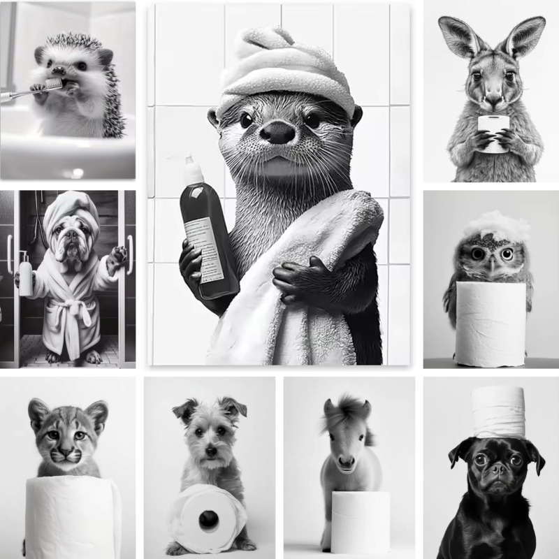 Animal Bathroom Toilet Paper C - Home Bathroom Wallpaper บทวิจารณ์และราคา