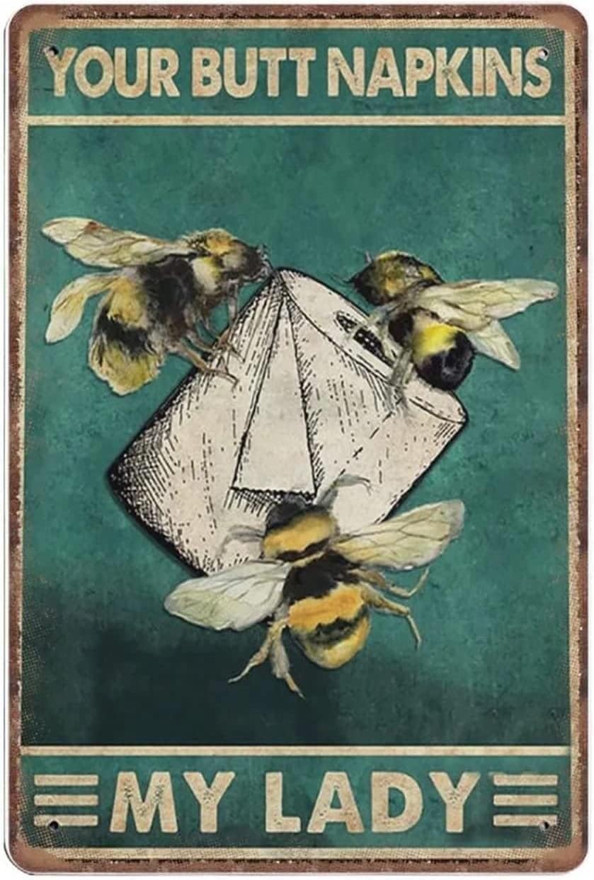 Funny Bee Your Butt Napkins My - Home Bathroom Signs บทวิจารณ์และราคา
