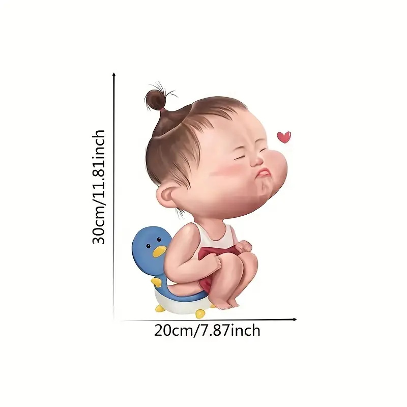 Cartoon Funny Child Toilet Sti - Home Bathroom Wallpaper บทวิจารณ์และราคา