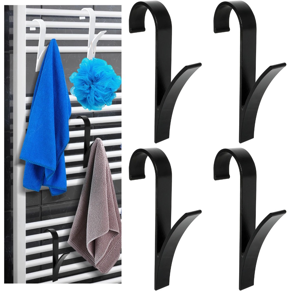 4pcs Black Hooks for Heated To - Towel Bar Stainless บทวิจารณ์และราคา