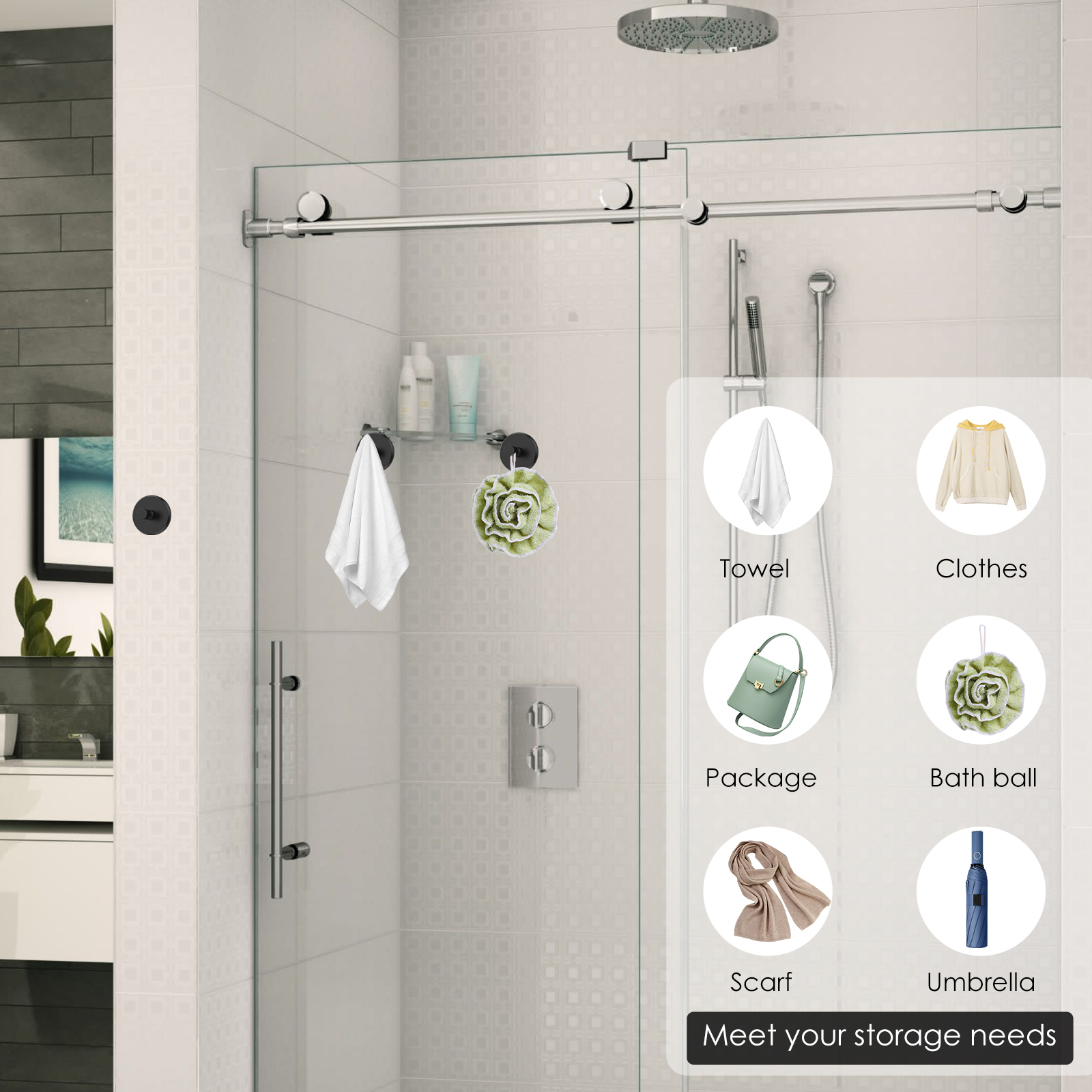 2/6Pcs Stainless Steel Suction - Towel Bar Stainless บทวิจารณ์และราคา