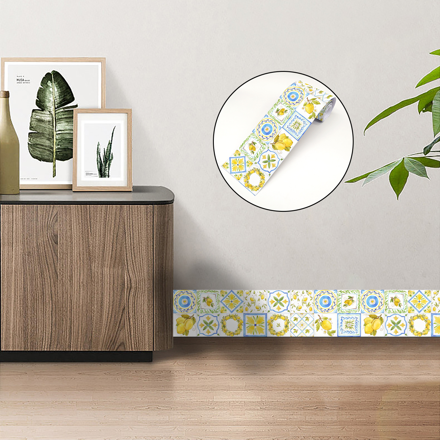 Fresh Style Lemon Ceramic Wall - Home Bathroom Wallpaper บทวิจารณ์และราคา
