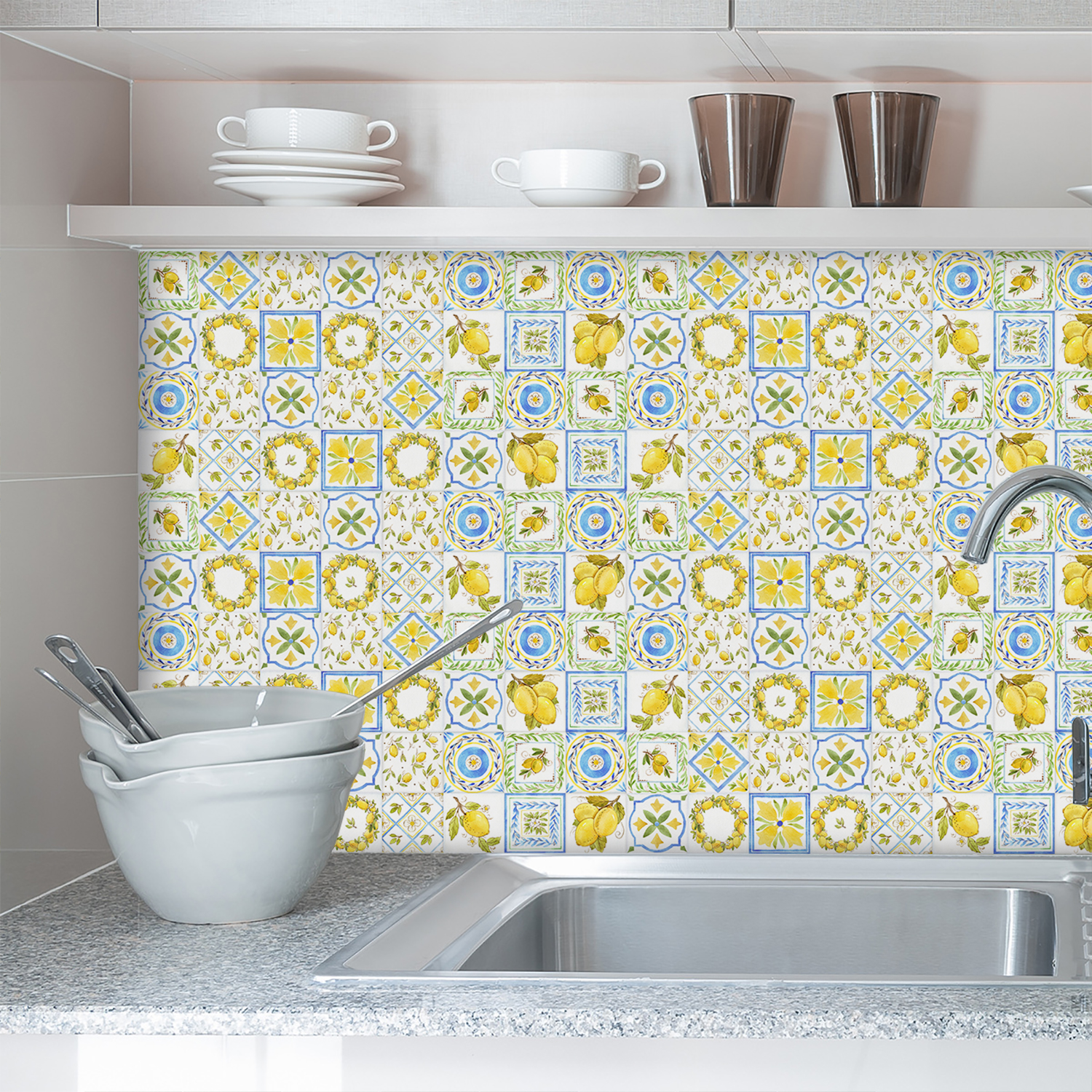 Fresh Style Lemon Ceramic Wall - Home Bathroom Wallpaper บทวิจารณ์และราคา