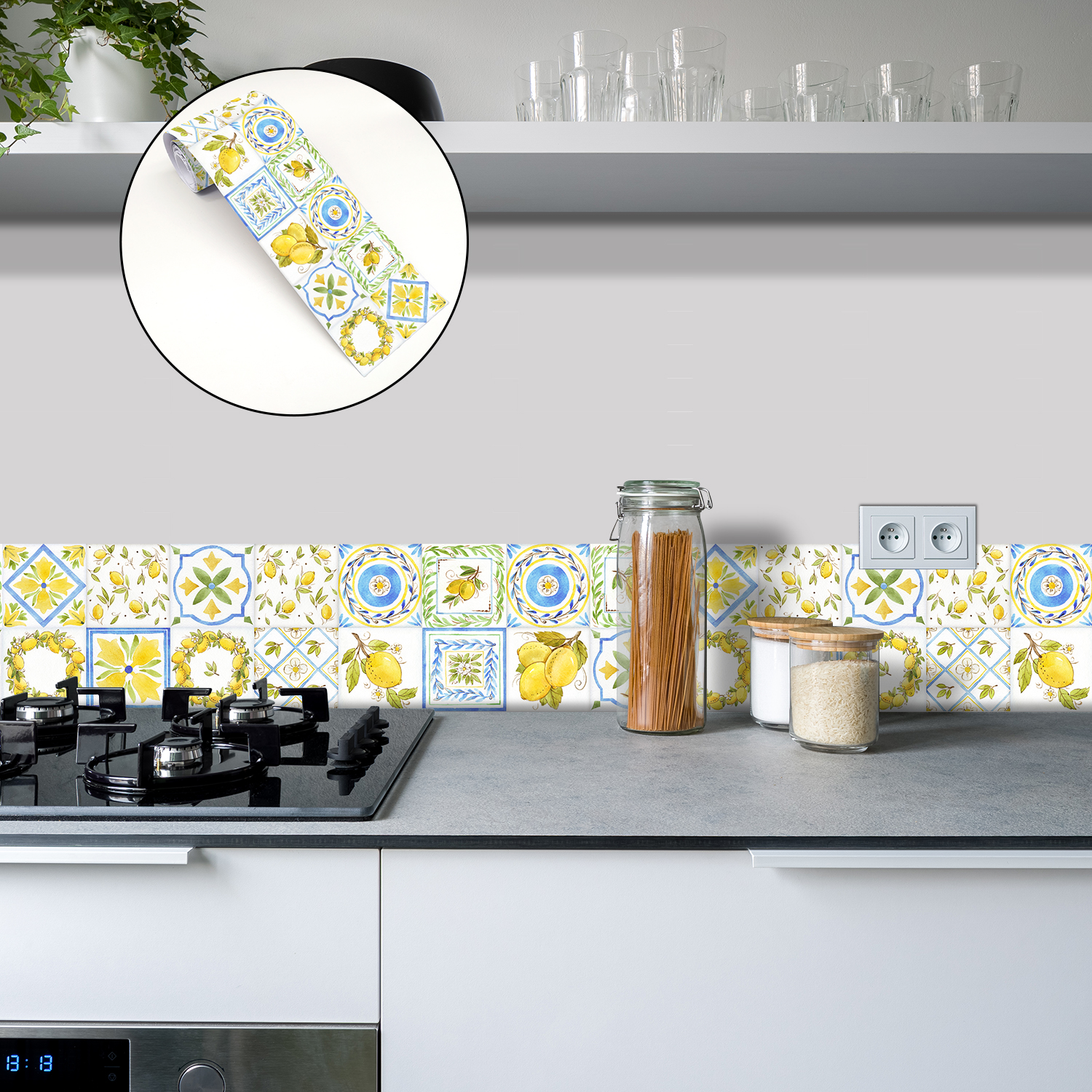 Fresh Style Lemon Ceramic Wall - Home Bathroom Wallpaper บทวิจารณ์และราคา