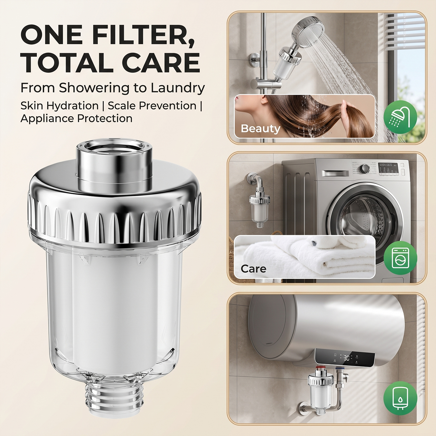 Water Heater Pre Filter Shower - Home Bathroom Water Filter บทวิจารณ์และราคา