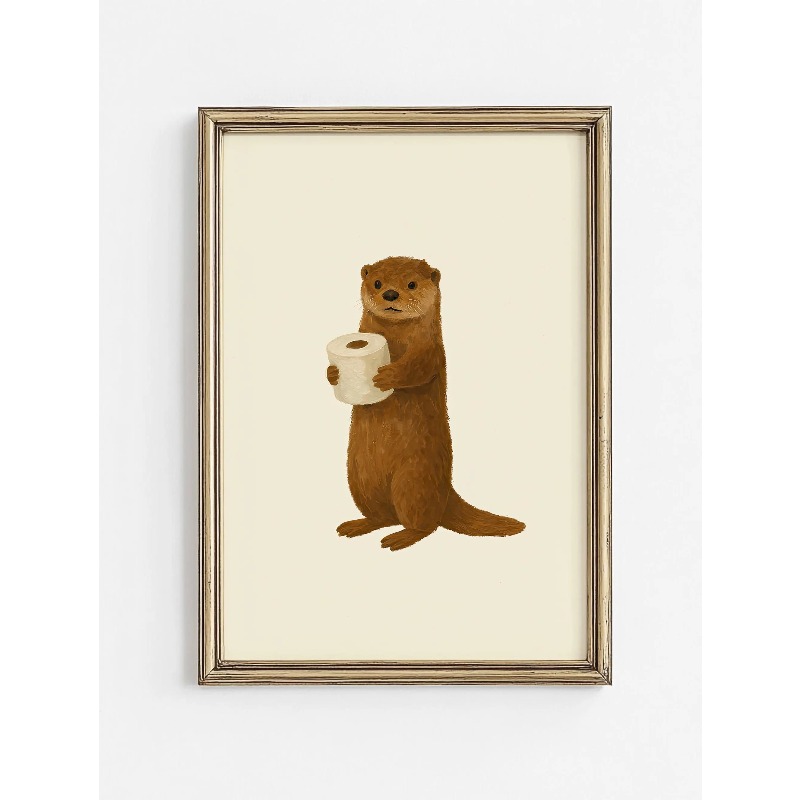 1PC Frameless Cute Animal Bubb - Home Bathroom Wallpaper บทวิจารณ์และราคา