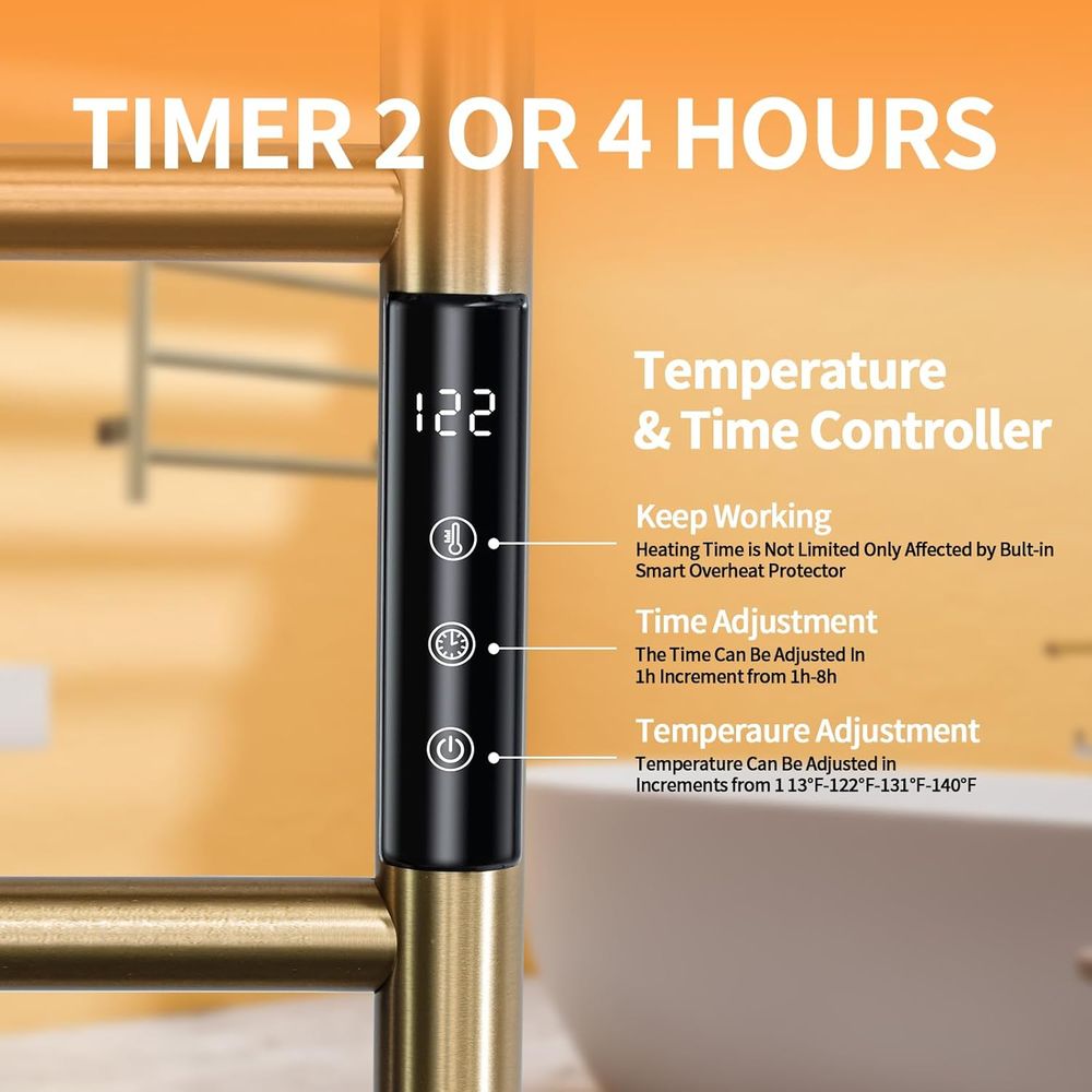 4-Bar Wall-Mounted Electric To - Towel Warmer Electric บทวิจารณ์และราคา