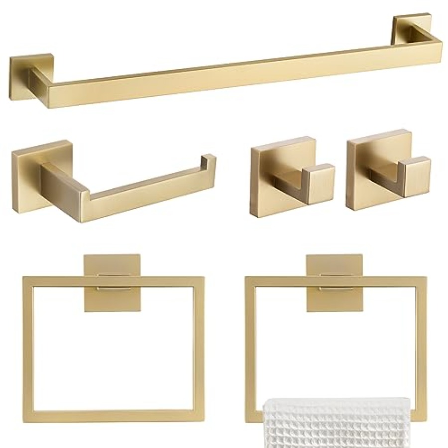 6-Piece Bathroom Towel Bar Set - Towel Bar Stainless บทวิจารณ์และราคา