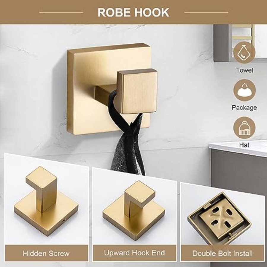 6-Piece Bathroom Towel Bar Set - Towel Bar Stainless บทวิจารณ์และราคา
