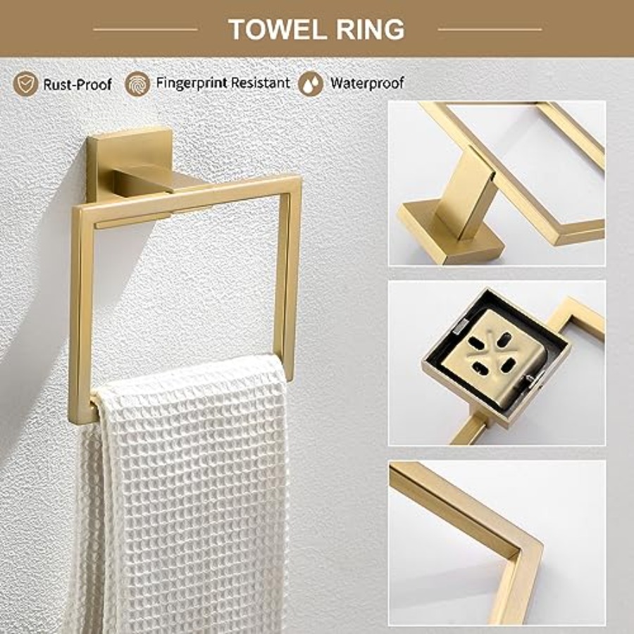 6-Piece Bathroom Towel Bar Set - Towel Bar Stainless บทวิจารณ์และราคา