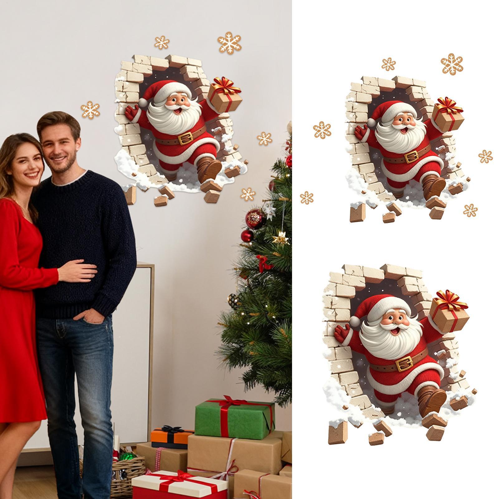Santa Wall Stickers Christmas  - Home Bathroom Break บทวิจารณ์และราคา
