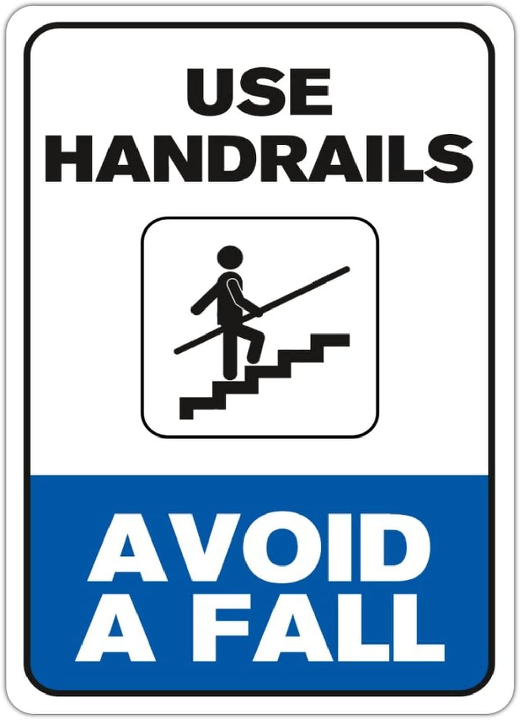 Use Handrails Avoid A Fall War - Home Bathroom Signs บทวิจารณ์และราคา