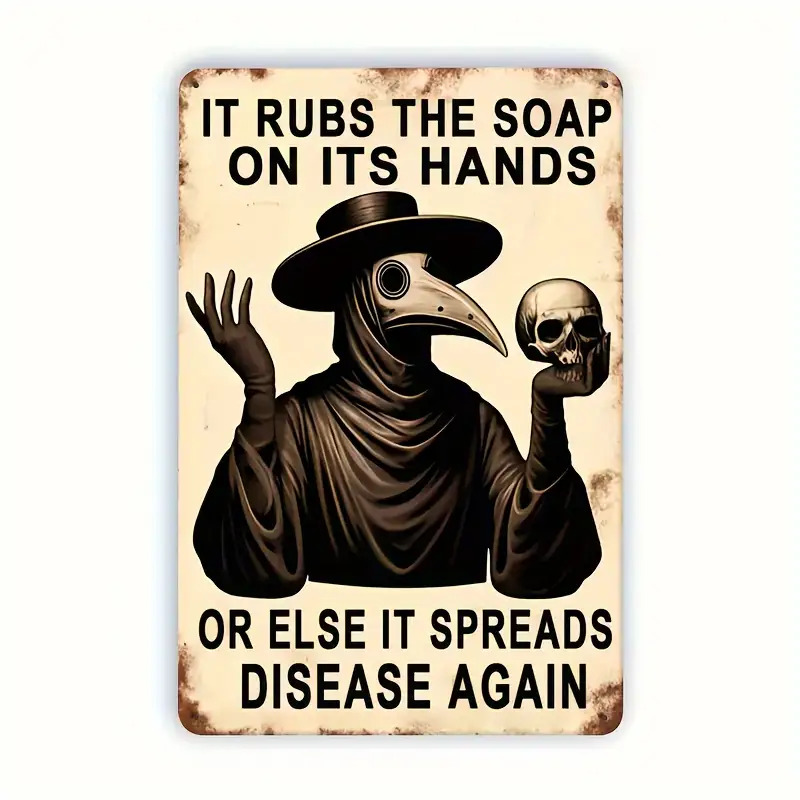 Vintage Hand Washing Reminder, - Home Bathroom Signs บทวิจารณ์และราคา