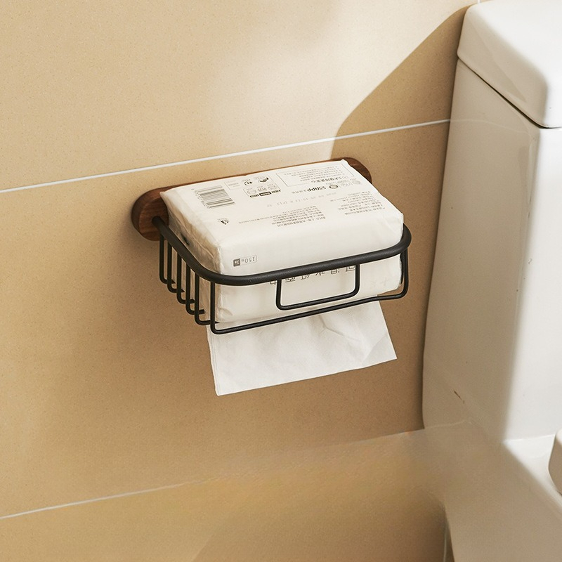 Solid Wood Tissue Holder Witho - Home Bathroom Paper Towel Holder บทวิจารณ์และราคา