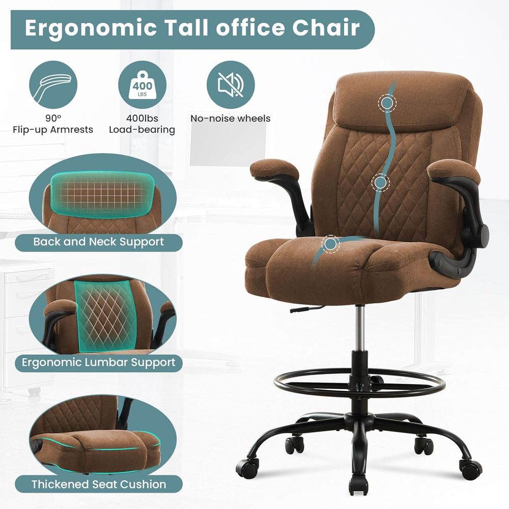 Tall Drafting Chair Height Adj - Home & Bathroom Building Products Pte Ltd Reviews บทวิจารณ์และราคา