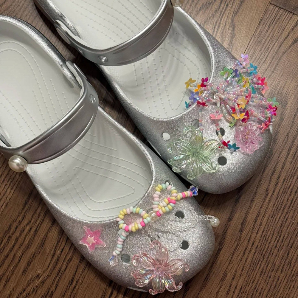 Summer New Silver Slip-on Clog - Home Bath บทวิจารณ์และราคา