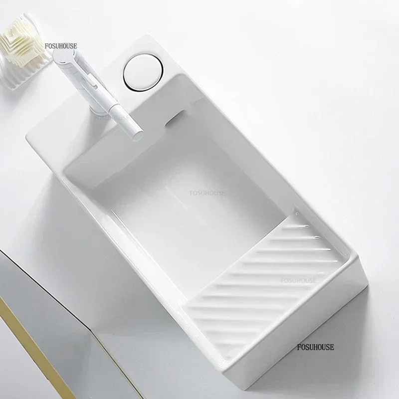Washbasin Balcony Washing Mach - Home Bathroom Sink บทวิจารณ์และราคา