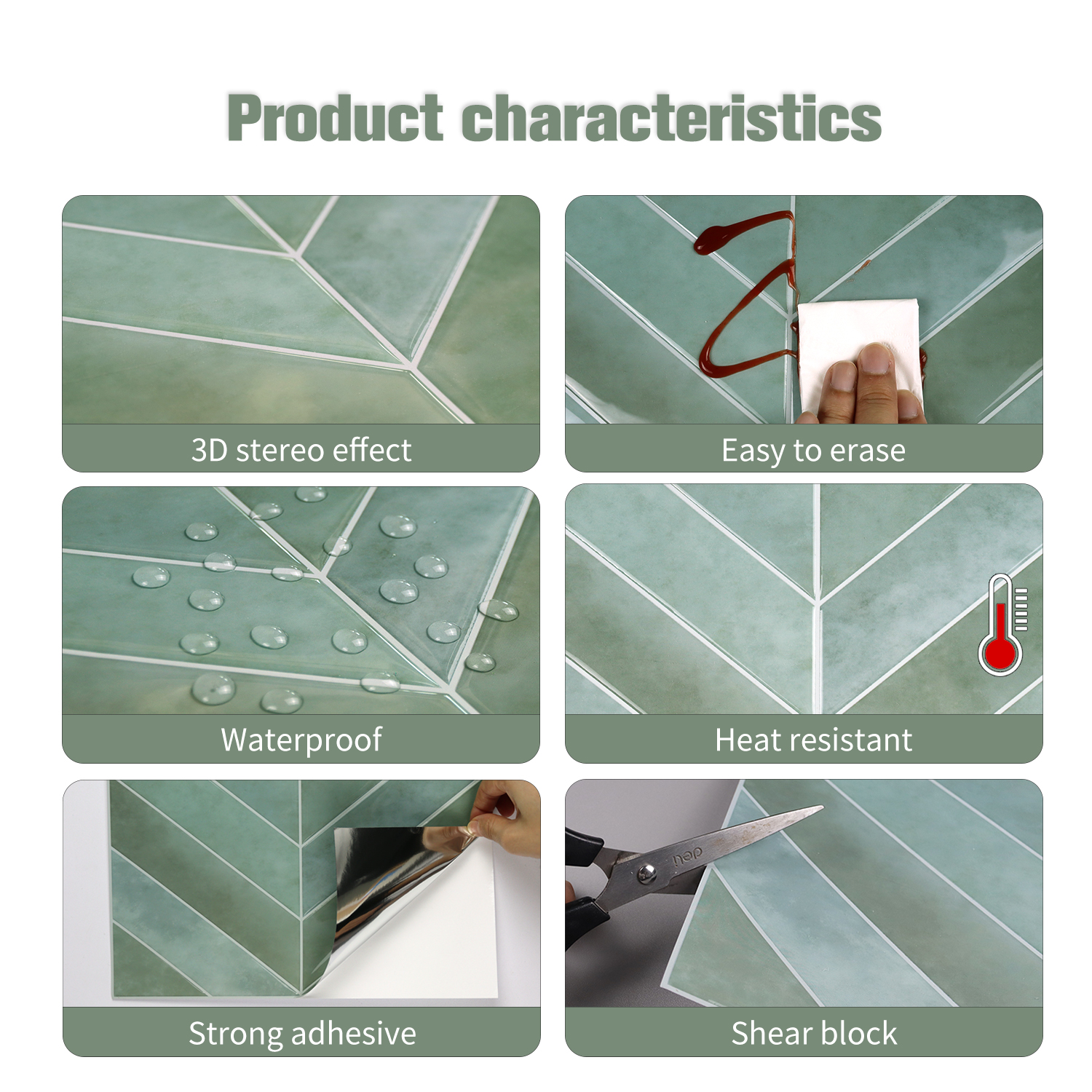5/10 sheets 3D Self Adhesive W - Home Bathroom Wallpaper บทวิจารณ์และราคา