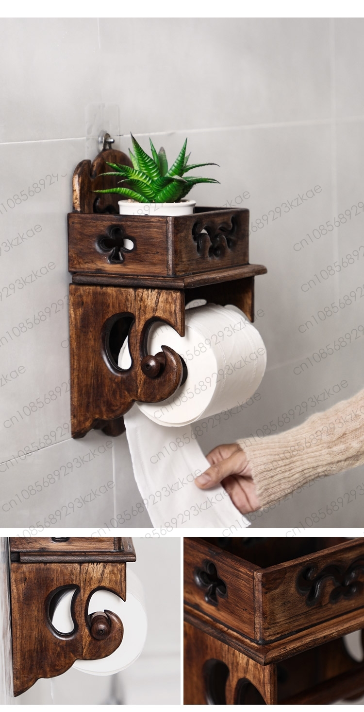 Wooden Paper Towel Holder Toil - Home Bathroom Paper Towel Holder บทวิจารณ์และราคา