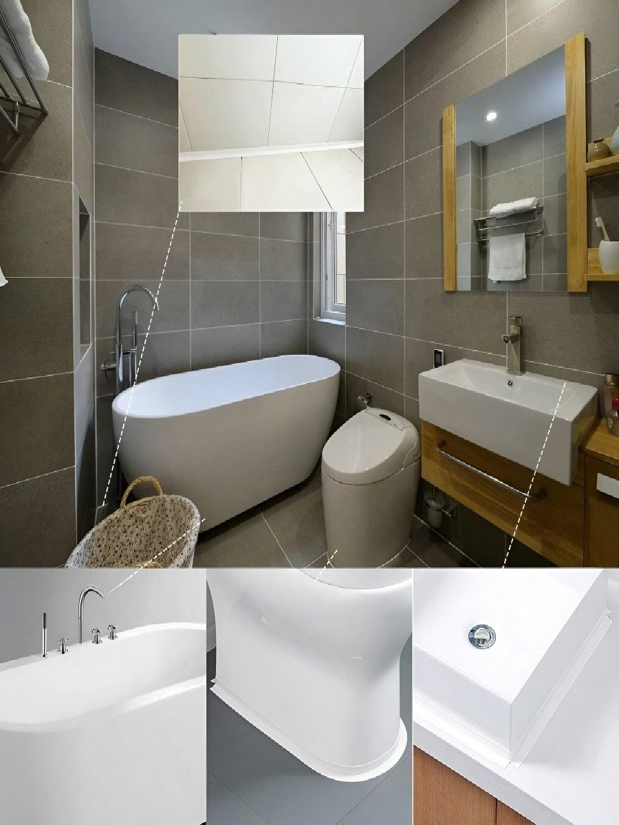 1 Roll of Waterproof Tape for  - Home Bathroom Sink บทวิจารณ์และราคา
