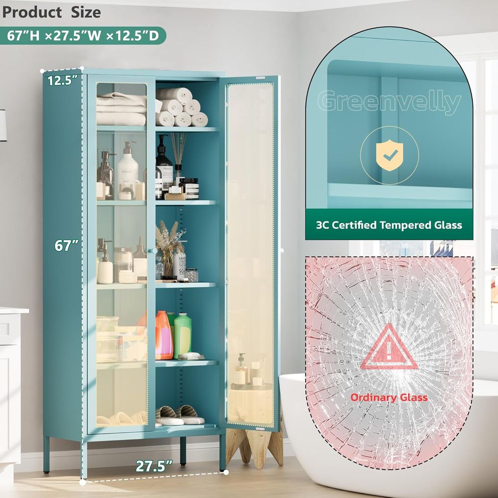Tall Glass Display Cabinet for - Home & Bathroom Building Products Pte Ltd Reviews บทวิจารณ์และราคา