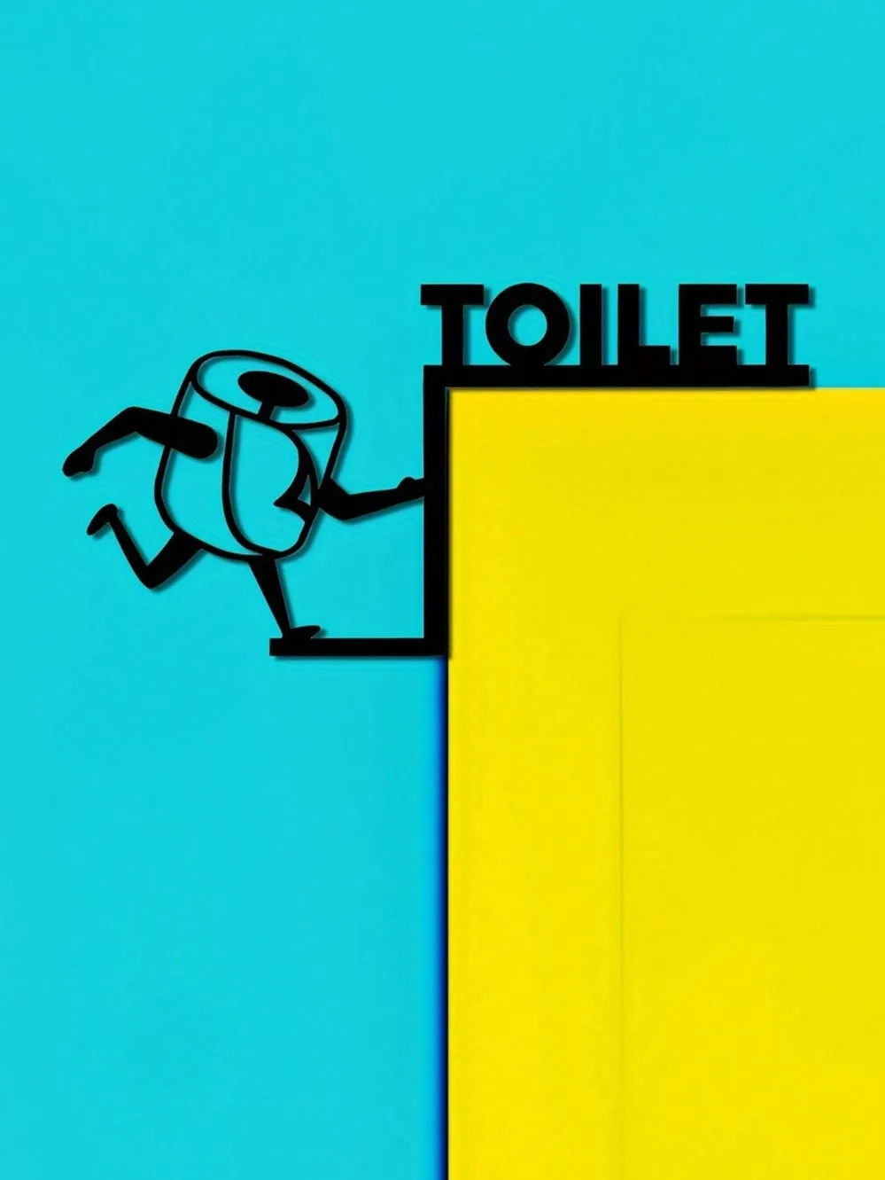 Humorous Toilet Paper Out Meta - Home Bathroom Wallpaper บทวิจารณ์และราคา