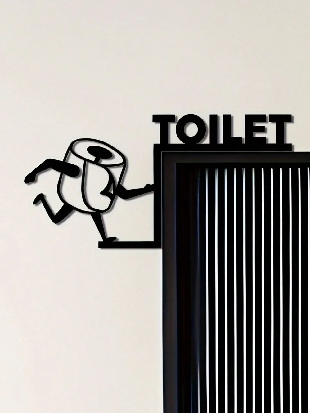 Humorous Toilet Paper Out Meta - Home Bathroom Wallpaper บทวิจารณ์และราคา