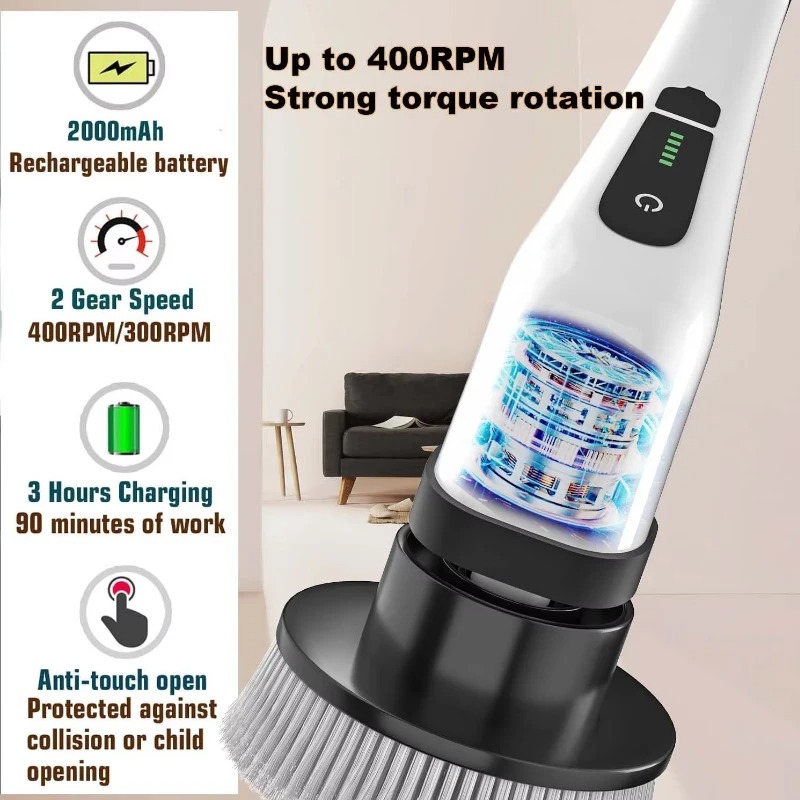 Cordless Electric Spin Scrubbe - Plunger Toilet บทวิจารณ์และราคา