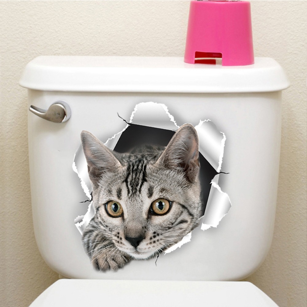 Cartoon Cat Break Through The  - Home Bathroom Break บทวิจารณ์และราคา