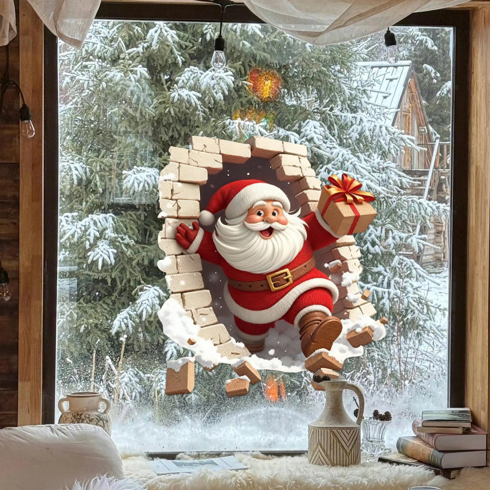 Christmas Santa Wall Decals Ch - Home Bathroom Break บทวิจารณ์และราคา