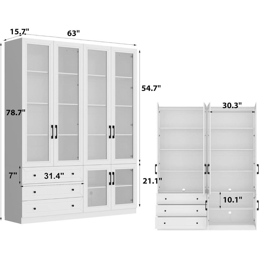 63 Wide Glass Door Display Cab - Home & Bathroom Building Products Pte Ltd Reviews บทวิจารณ์และราคา