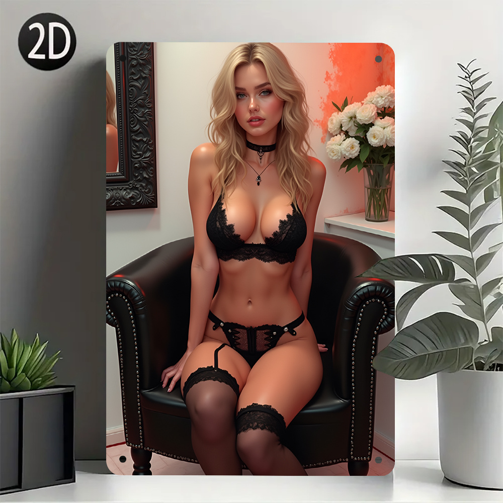 Vintage Sexy Lady Metal Tin Si - Home Bathroom Signs บทวิจารณ์และราคา