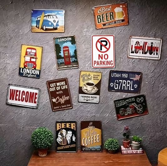 Vintage Sexy Lady Metal Tin Si - Home Bathroom Signs บทวิจารณ์และราคา