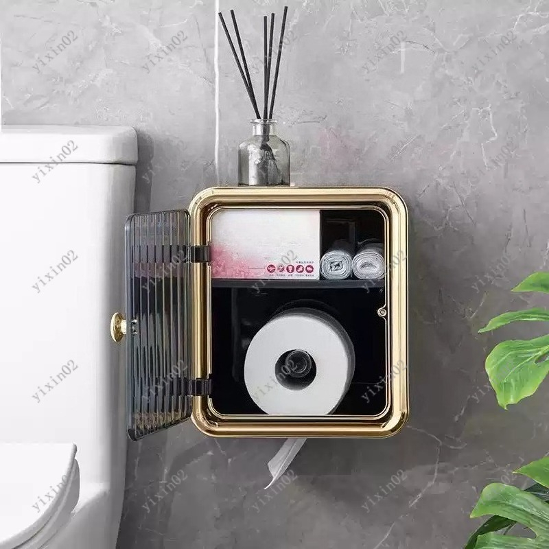 Bathroom Waterproof Tissue Box - Toilet Paper Holder บทวิจารณ์และราคา