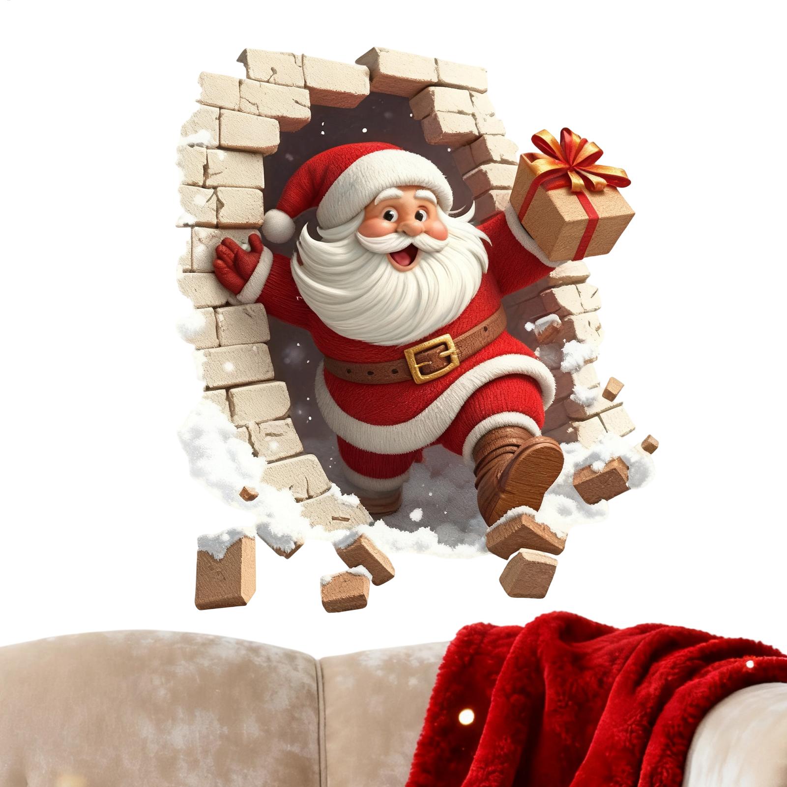 Santa Wall Stickers Santa Clau - Home Bathroom Break บทวิจารณ์และราคา