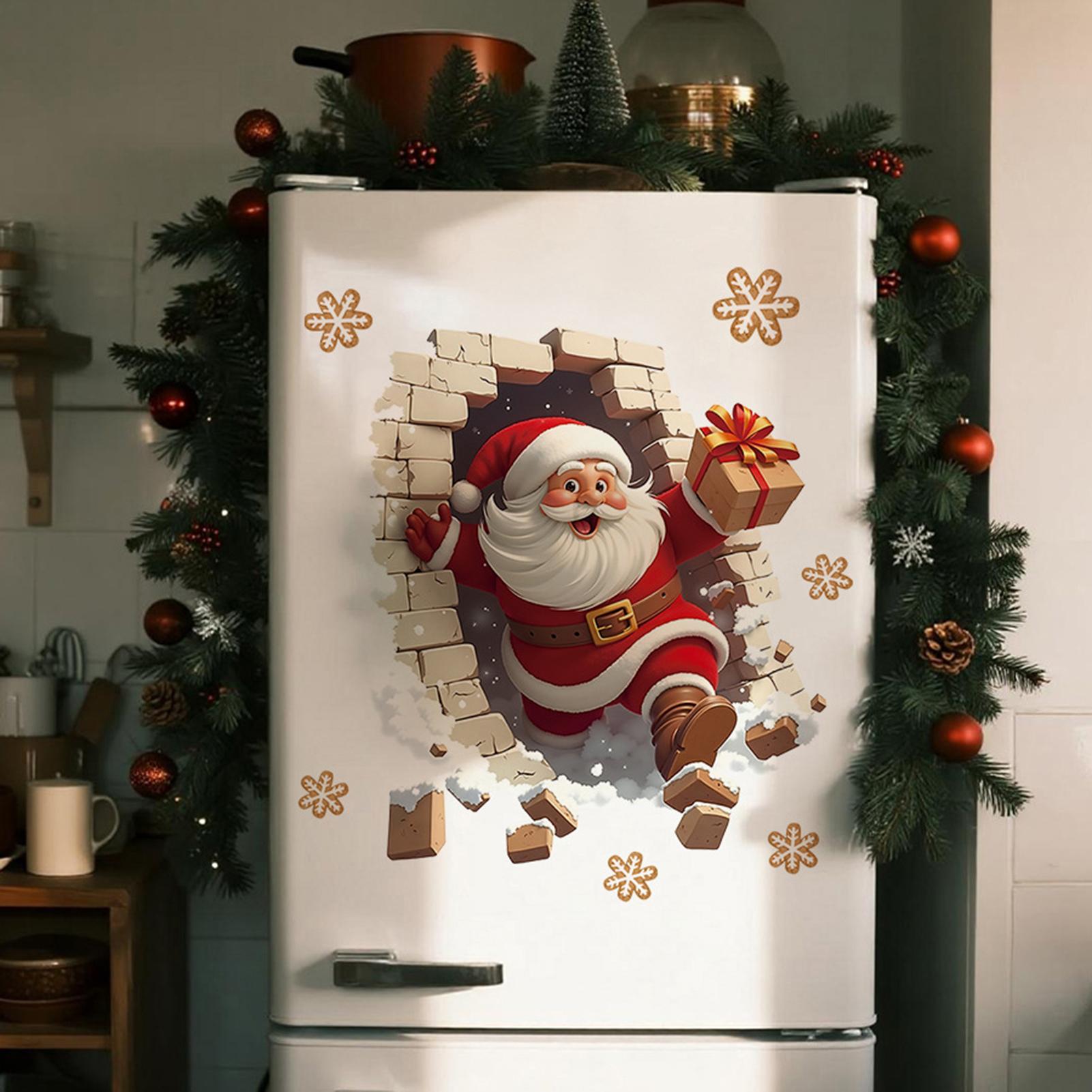 Santa Wall Stickers Santa Clau - Home Bathroom Break บทวิจารณ์และราคา