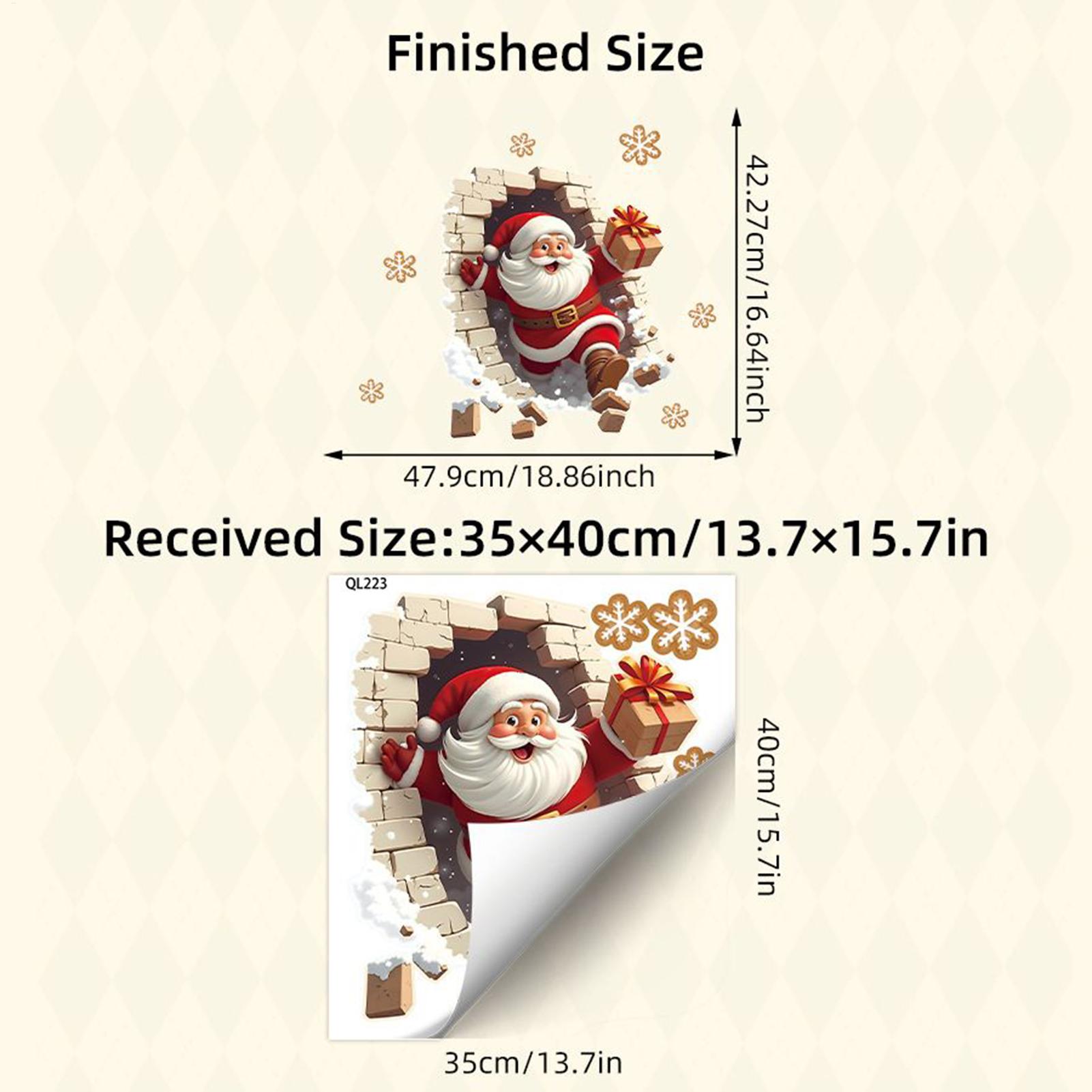 Santa Wall Stickers Santa Clau - Home Bathroom Break บทวิจารณ์และราคา