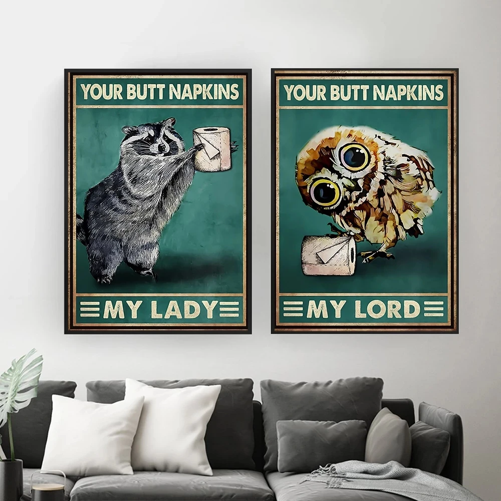 Funny Racoon Cat Owl Paper Bat - Home Bathroom Wallpaper บทวิจารณ์และราคา