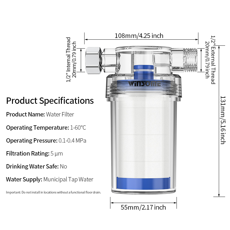 Home water heater pre filtrati - Home Bathroom Water Filter บทวิจารณ์และราคา
